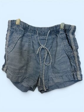 cloth & stone Light Blue Chambray Drawstring Athletic Shorts